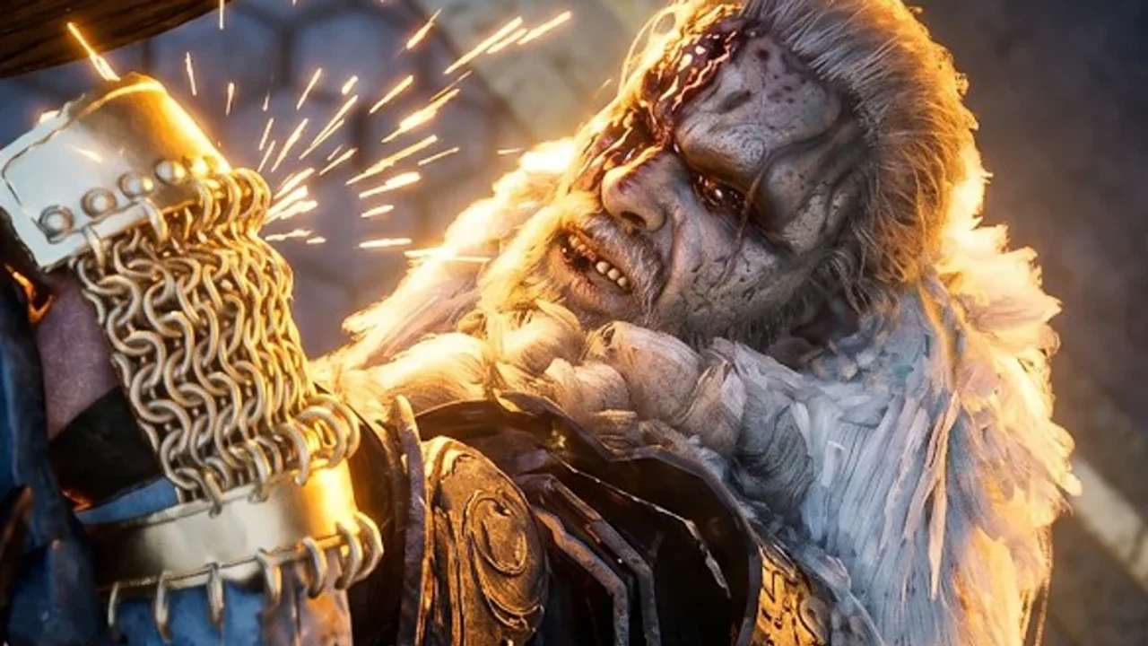 Community Crimson Desert gameplay image of Caliburn during the Awakened Caliburn Abyss encounter