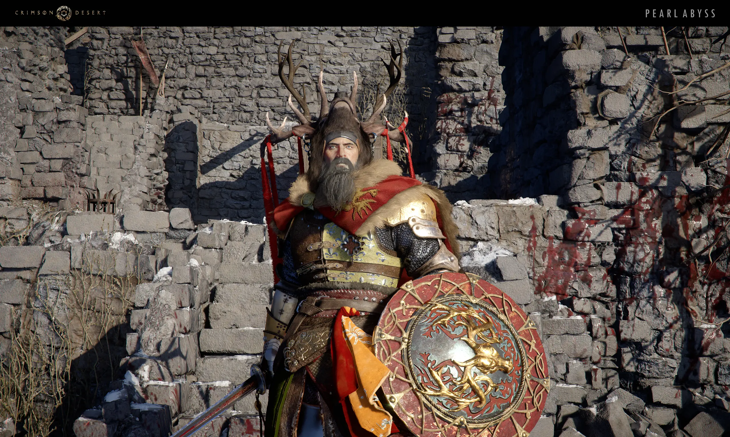 Official Crimson Desert Fan Kit screenshot of the Staglord boss